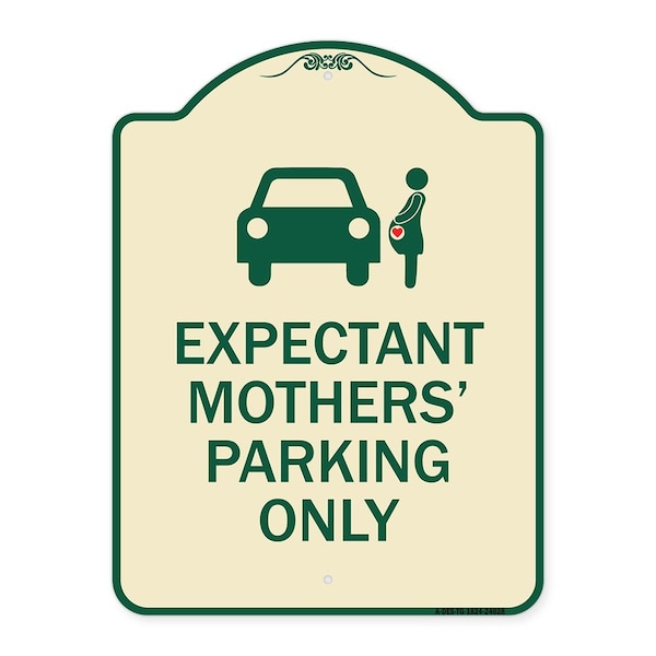 Signmission Expectant Mothers Parking W/ Graphic Heavy-Gauge Aluminum Sign, 18" L, 24" H, TG-1824-24028 A-DES-TG-1824-24028 - main